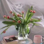 tulip, flower background, flower wallpaper, home, nature, beautiful flowers, vase, pocketbook, pink, flower