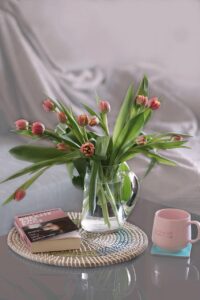 tulip, flower background, flower wallpaper, home, nature, beautiful flowers, vase, pocketbook, pink, flower
